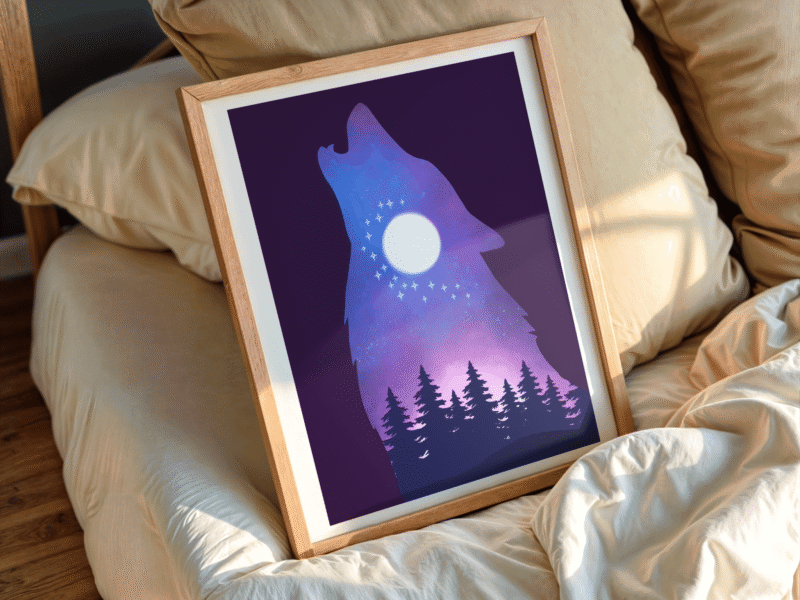 Affiche Loup Mystique