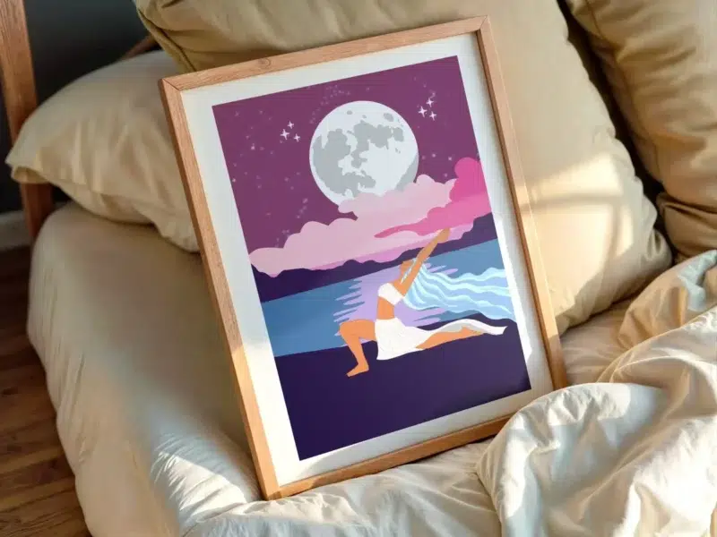 Affiche Yoga Lunaire
