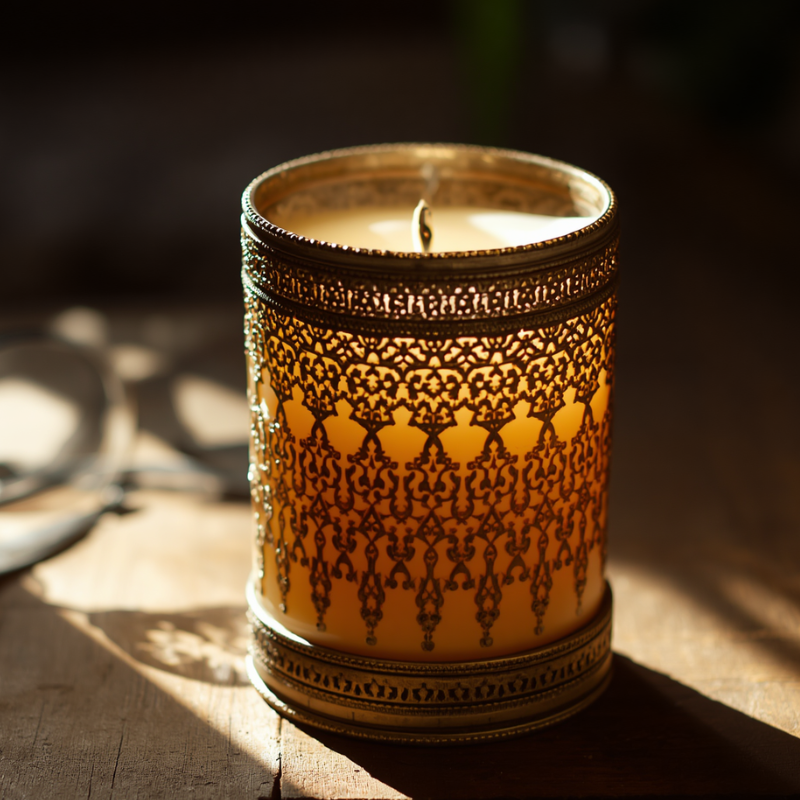 bougie ancienne en cire d'abeille