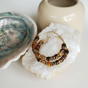 Boucles VINANKA oeil de tigre