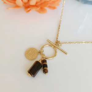 Collier RAADHI oeil de tigre