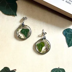 Boucles d'oreilles : "Lierre éternel"