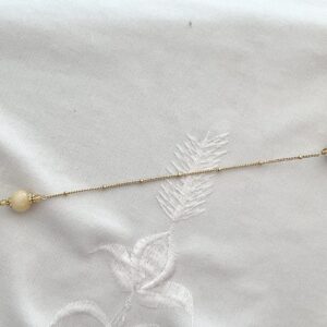 Pendule de divination en Jade couleur Topaze & Acier Doré