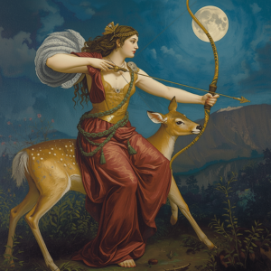 croissant de lune Artémis déesse lunaire symbole ésotérique