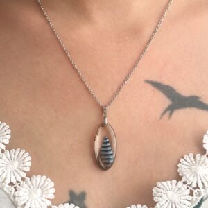 Collier "Plume d'Azur" - Collection Vestiges aériens