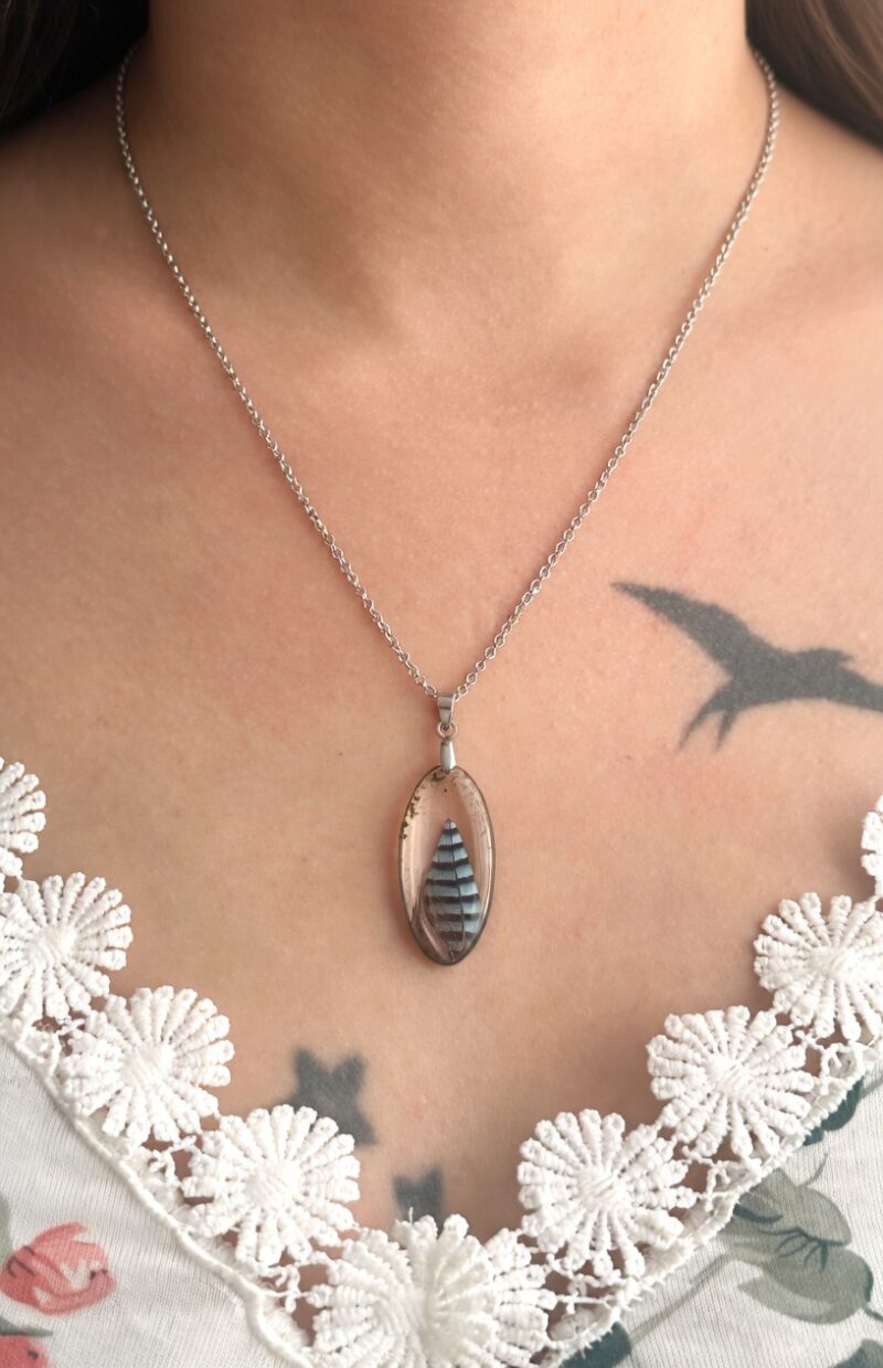 Collier "Plume d'Azur" - Collection Vestiges aériens