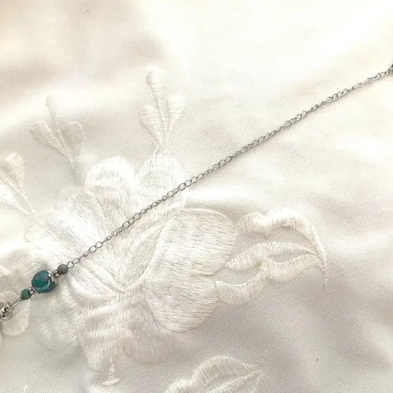 IMG_4777 Pendule de divination Attrape-Rêves - Cristal de Roche & Jaspe Turquoise