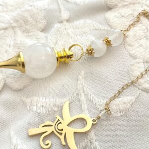 Pendule Œil d'Horus & Croix d'Ankh - Cristal de Roche