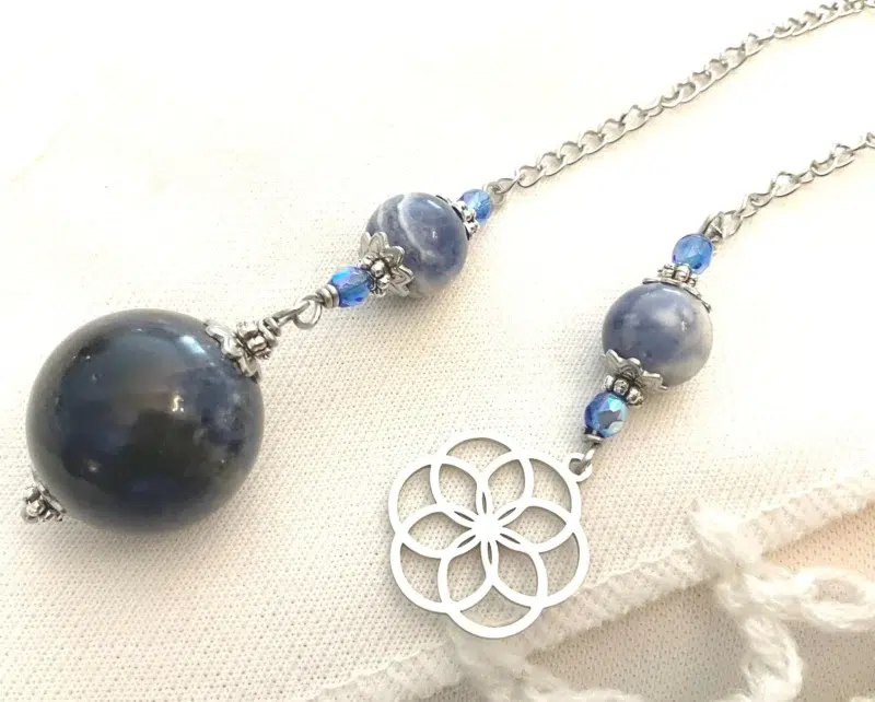 IMG_4784 Pendule de divination Fleur de Vie & Sodalite naturelle - Vers mon Étoile