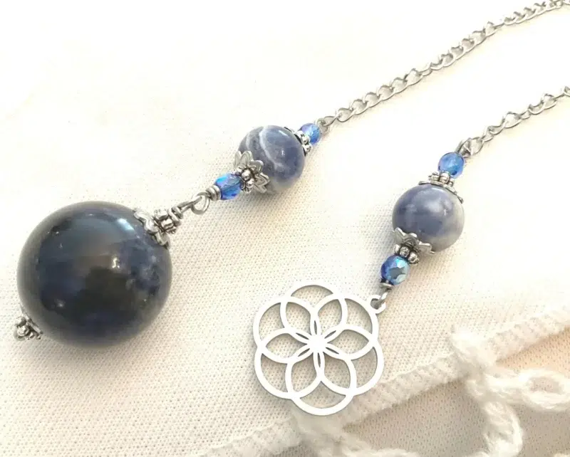 IMG_4784 Pendule de divination Fleur de Vie & Sodalite naturelle - Vers mon Étoile
