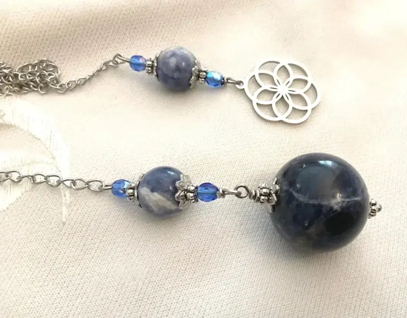 IMG_4787 Pendule de divination Fleur de Vie & Sodalite naturelle - Vers mon Étoile