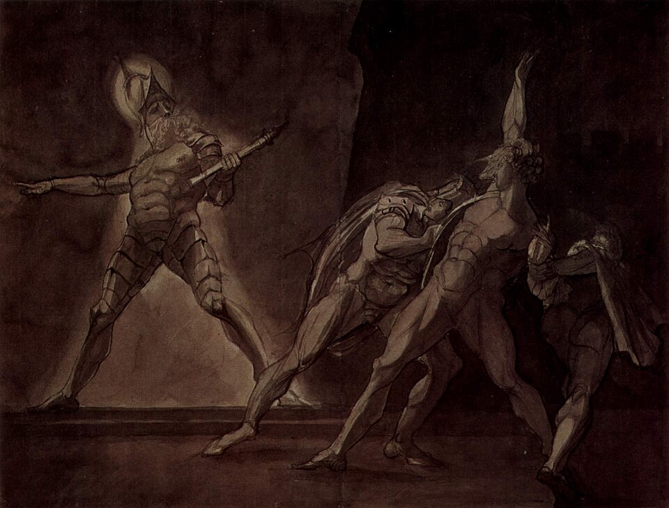 Johann Heinrich Füssli - "Tirésias apparaît à Ulysse" (1780-1785)
