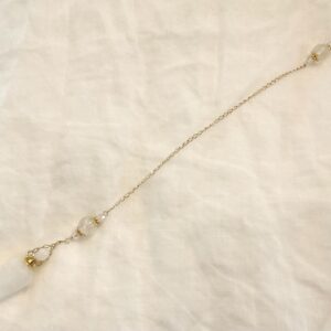 Pendule de divination avec Fiole en Cristal de Roche et Fleur de vie
