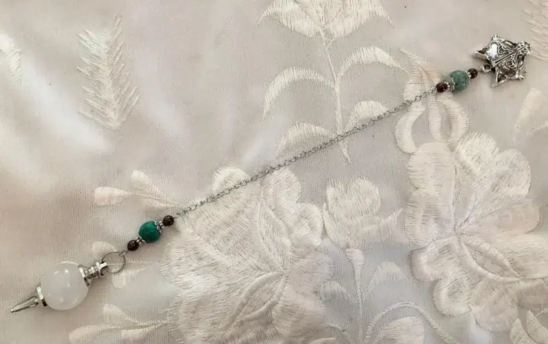 il_fullxfull.6954798772_a0dg Pendule divinatoire - Cristal de roche - Jaspe turquoise - Jade grenat