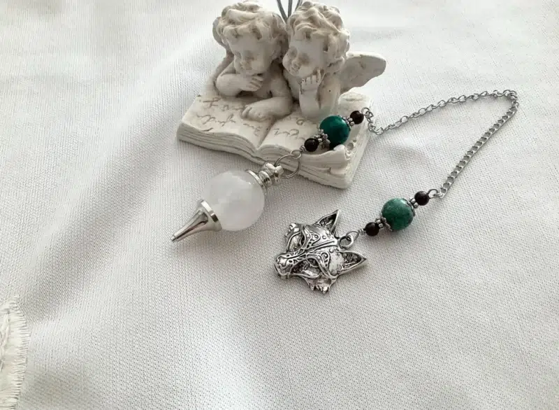 il_fullxfull.7444886892_s0ox Pendule divinatoire - Cristal de roche - Jaspe turquoise - Jade grenat