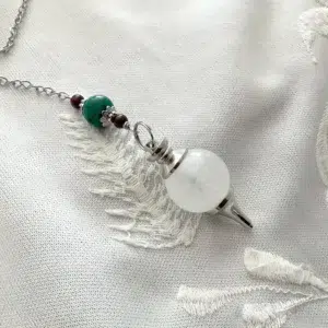 il_fullxfull.7444886900_lb8p Pendule divinatoire - Cristal de roche - Jaspe turquoise - Jade grenat