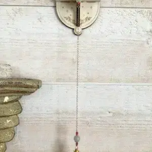 Pendule divinatoire en quartz rose et aigue marine