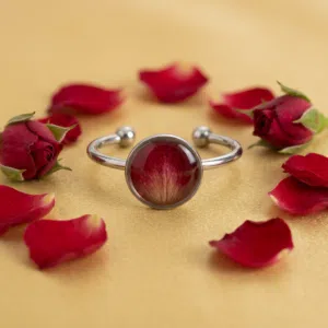 Bague « Mémoire de rose » - Collection Herbier figé