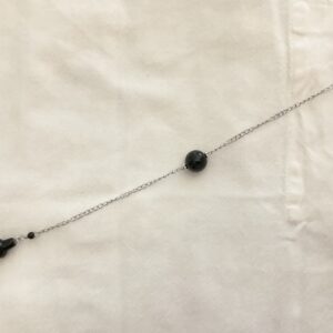 Pendule de Thot en Onyx, Obsidienne et Crâne de corbeau