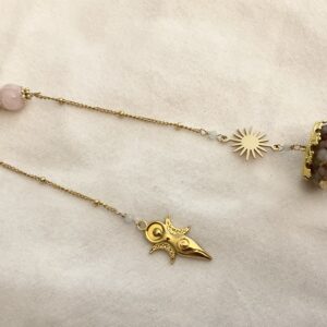 Pendule Divinatoire Orgonite en Morganite - Féminité Sacrée