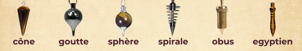 type et forme de pendule