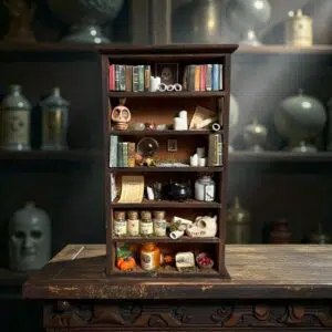 "La bibliothèque de l'Enchanteresse" - Curiosité miniature