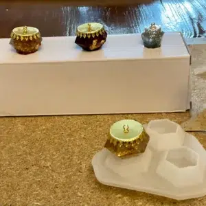 Pendule divinatoire avec Orgonite en Fluorite - fait-main