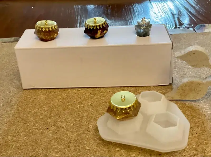Pendule divinatoire avec Orgonite en Fluorite - fait-main