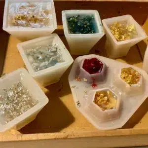 Pendule divinatoire avec Orgonite en Fluorite - fait-main