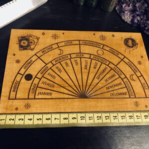 Planche de radiesthésie - CALENDRIER
