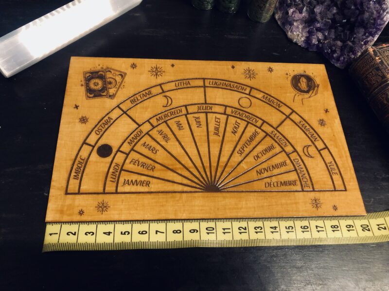 Planche de radiesthésie - CALENDRIER