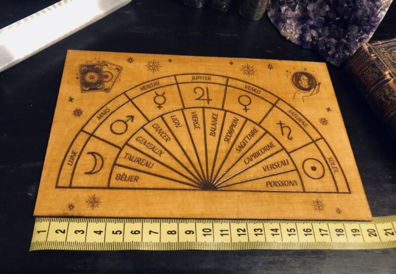 Planche de radiesthésie - ASTROLOGIE