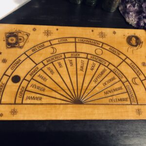 Planche de radiesthésie - CALENDRIER