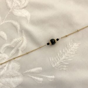 Pendule de divination en Obsidienne, Pentacle et Triple déesse Wicca