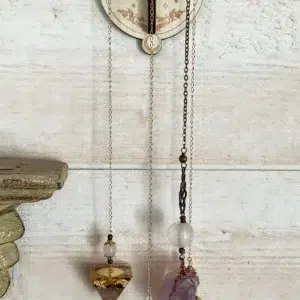 il_fullxfull.5851215086_s638 Pendule divinatoire en Cristal de roche et Fleur de vie en acier