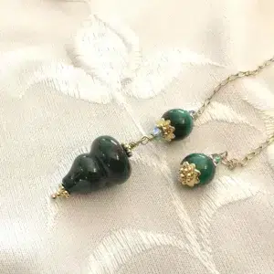 il_fullxfull.7724537510_ktdh Pendule divinatoire en Malachite et Acier inoxydable doré