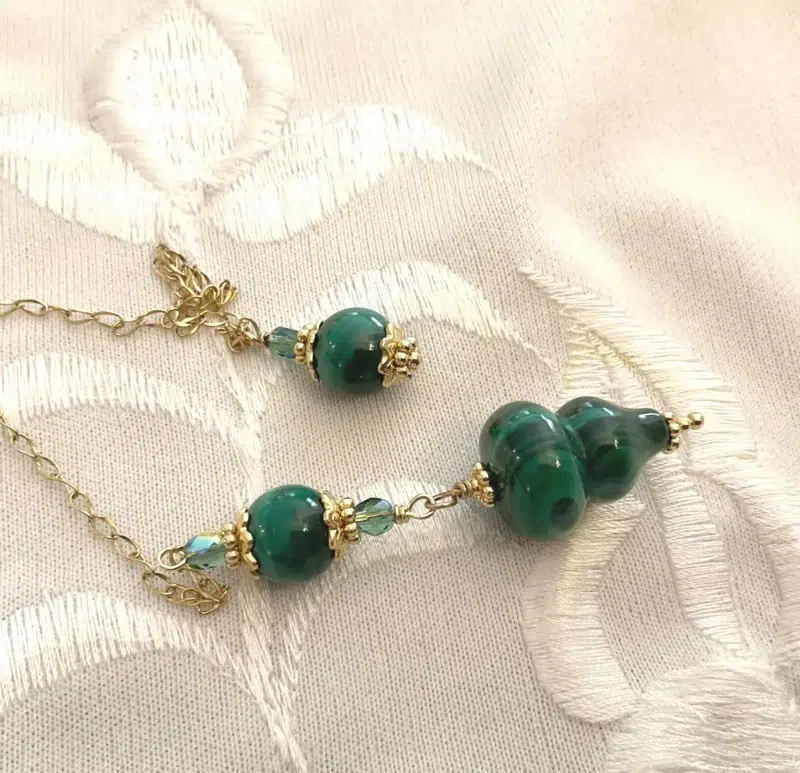 il_fullxfull.7724538204_e3kw Pendule divinatoire en Malachite et Acier inoxydable doré