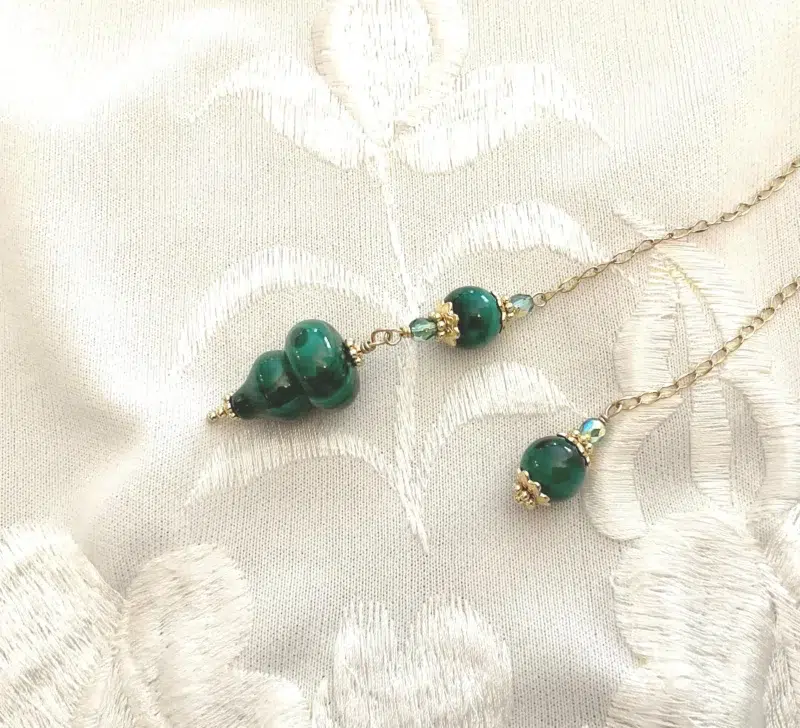 il_fullxfull.7772484523_otci Pendule divinatoire en Malachite et Acier inoxydable doré