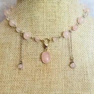 collier princesse quartz rose