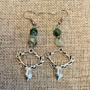 boucles d'oreilles roi de la forêt