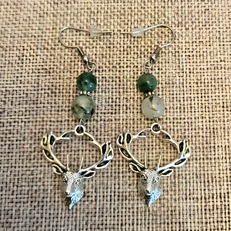 boucles d'oreilles roi de la forêt