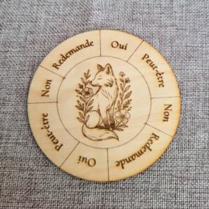 Plaque de pendule en bois - Renard