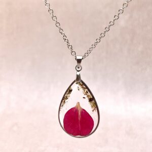 Collier « Mémoire de Rose » - Collection Herbier figé