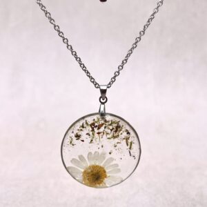 Collier "Douce Camomille" - Collection Herbier figé