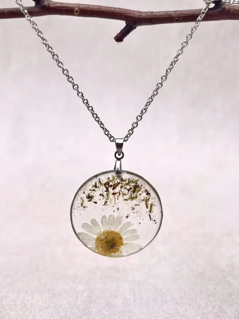 Collier "Douce Camomille" - Collection Herbier figé