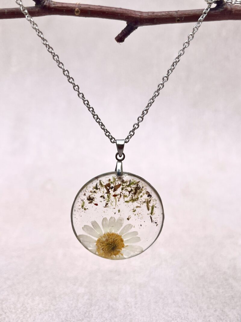 Collier "Douce Camomille" - Collection Herbier figé