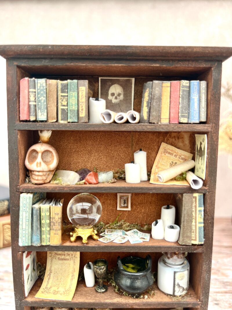 "La bibliothèque de l'Enchanteresse" - Curiosité miniature