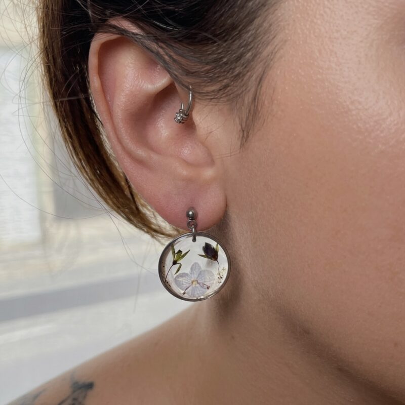 Boucles d'oreilles " Balade de Véronica " - Collection Herbier figé