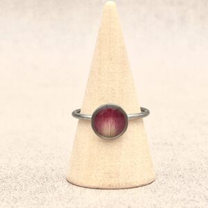Bague « Mémoire de rose » - Collection Herbier figé