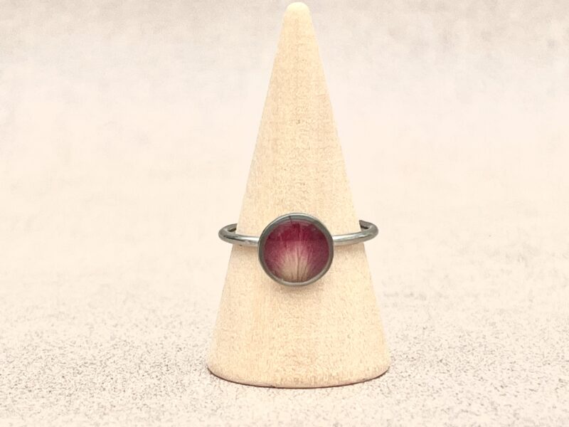 Bague « Mémoire de rose » - Collection Herbier figé